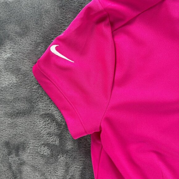 Nike Golf Womens Dri-Fit Polo Small Pink Presidents Cup Liberty Logo NEW - Picture 9 of 12